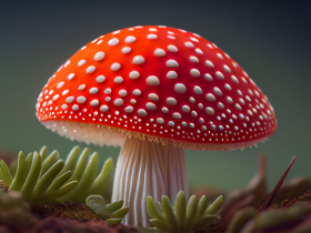 exhalewell amanita mushroooms